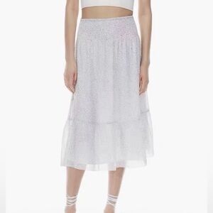 Wilfred Waterfall tiered midi skirt